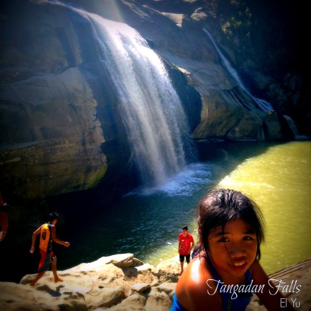 Gaby at Tangadan Falls... her first time to experience a water falls... 