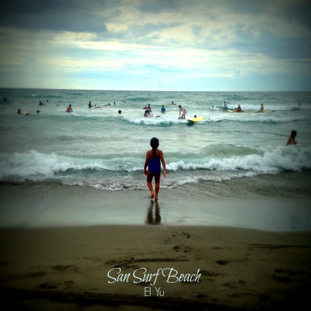 Busy San Juan, La Union surf beach... There were surfers, pros and newbies, and beach bums everywhere. 
